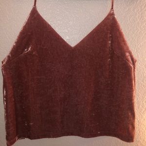 Pink velvet top